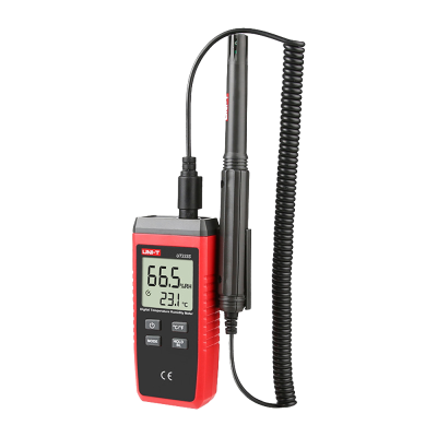 Medidor digital de temperatura e humidade UNI-T UT333S com visor digital e sonda ligada por cabo espiral