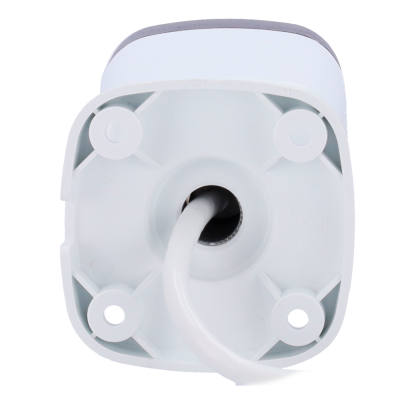 Base branca de plástico com cabo grosso branco saindo do centro