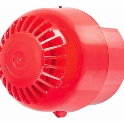 Sirene de emergência ou alarme vermelho de plástico