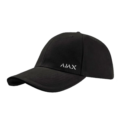 Boné preto com texto AJAX branco