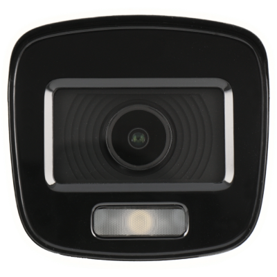 Câmara de vigilância quadrada preta com lente central