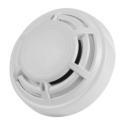 Detector de fumo branco de plástico com grelha circular