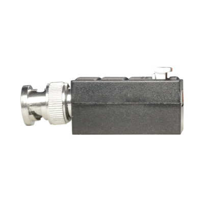 Conector adaptador BNC para cabo coaxial preto e prata