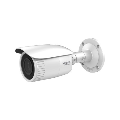Câmara de segurança branca HIKVISION HiWatch Series com suporte de montagem