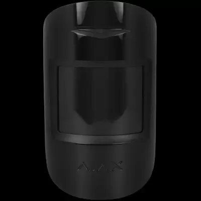 Sensor de movimento preto AJAX com lente rectangular