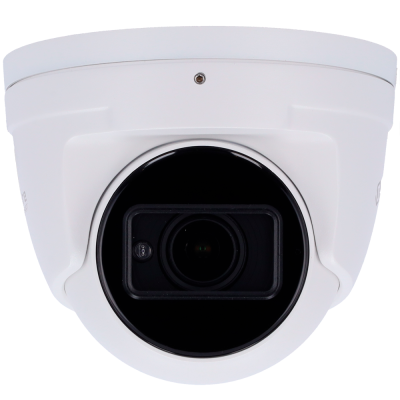 Câmara de segurança dome branca com lente preta