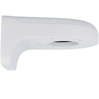 Suporte montagem branca para câmara de segurança com design curvo