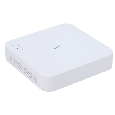 dispositivo branco compacto com logotipo UNV e indicadores LED