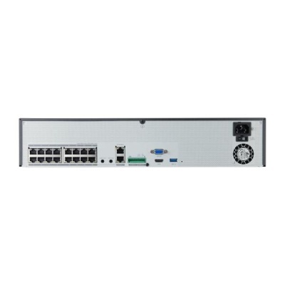 Dispositivo eletrônico retangular prateado com várias portas de conexão
