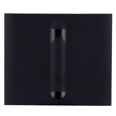 Paleta preta lisa com cabo central arredondado