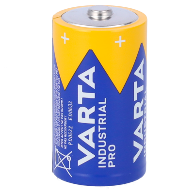 Pilha industrial VARTA PRO azul e amarela