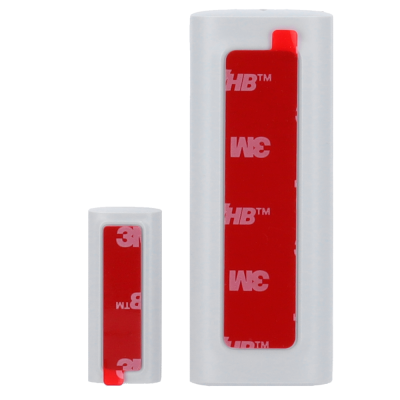 Dois suportes autocolantes brancos com adesivo vermelho da 3M