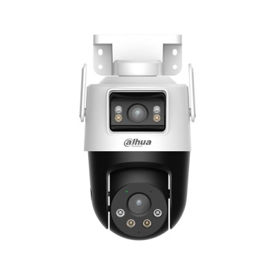 Câmara de vigilância preta e branca com duas lentes Dahua Technology