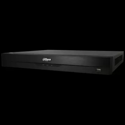 Aparelho eletrónico Dahua Technology preto com USB e indicadores LED