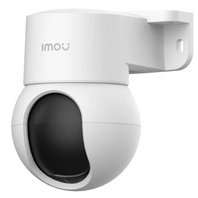 Câmara de vigilância IMOU branca com lente preta e suporte de parede