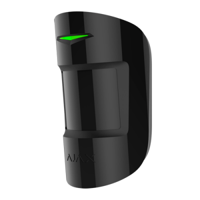 Sensor de movimento preto AJAX com LED verde