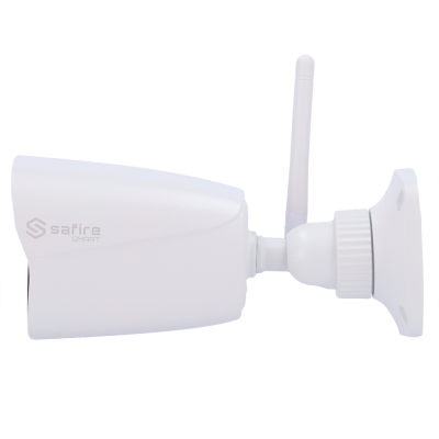 Câmara de vigilância branca safire SMART com antena e suporte