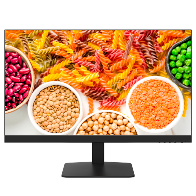 Ecrã de computador com imagem de leguminosas e massa colorida