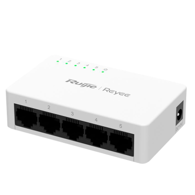 Switch de rede Ruijie Reyee branco com 5 portas Ethernet