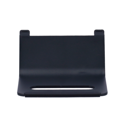 Suporte preto para telemóvel ou tablet de plástico com recorte oval