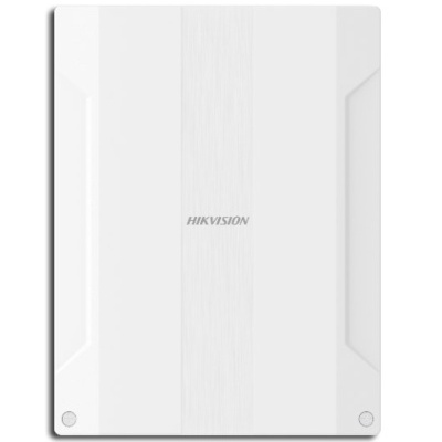 Dispositivo retangular branco HIKVISION com acabamento texturizado central