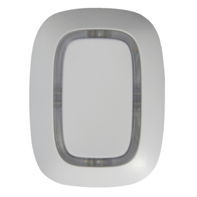 Espelho retangular com moldura branca e prateada