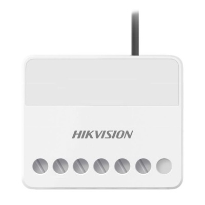 Sensor quadrado branco com cabo e orifícios circulares na parte inferior