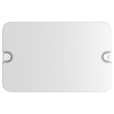 Dispositivo branco retangular com texto AJAX gravado