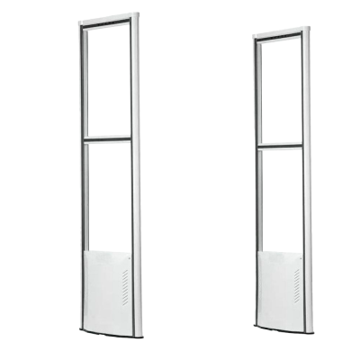 Par de antenas de segurança retangulares blancas