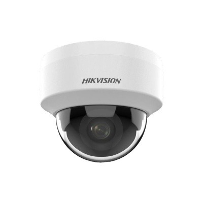 Câmara de segurança dome branca com cúpula preta da marca HIKVISION