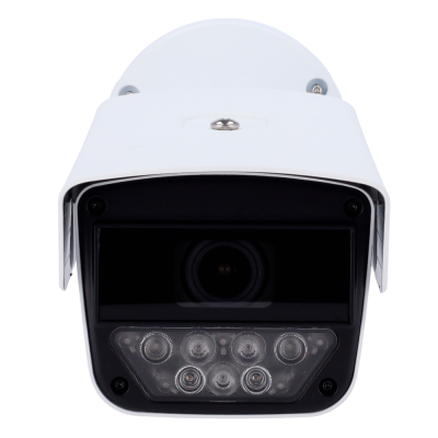 Câmara de vigilância de segurança com LEDs e lente negra