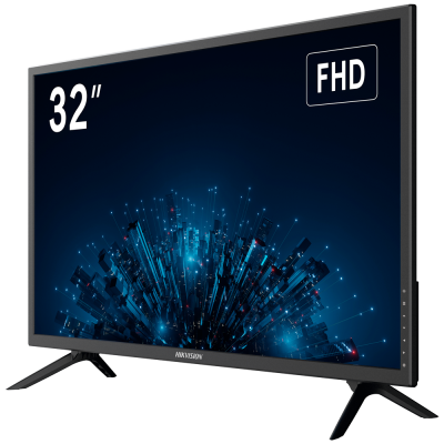 Televisor Hikvision 32 polegadas FHD com suporte preto