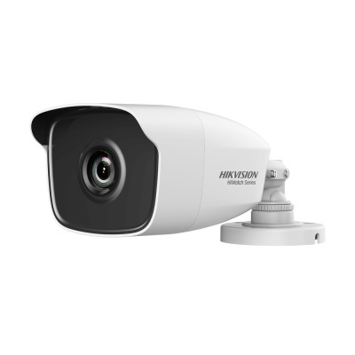 Câmara de videovigilância branca HIKVISION HiWatch Series sobre fundo branco