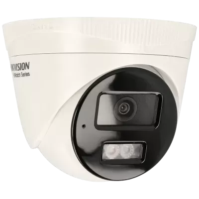 Câmara de vigilância branca Hikvision HiWatch Series em formato de cúpula