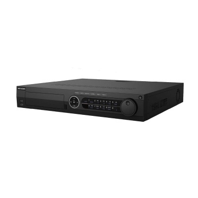 Aparelho preto da marca HIKVISION com botões e visor