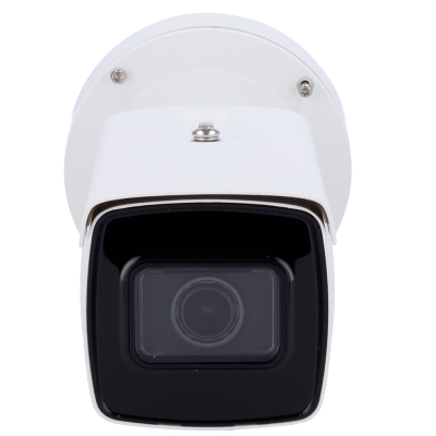 Câmara de vigilância branca com lente retangular