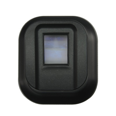 Visor retangular com suporte preto quadrado de cantos arredondados sobre fundo branco