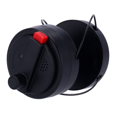 Bobinas pretas com componentes em plástico e metal