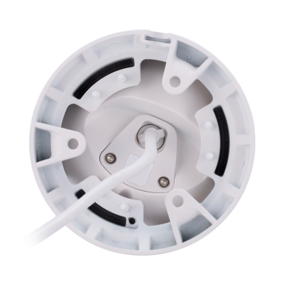 Base redonda branca de plástico com suporte e cabo