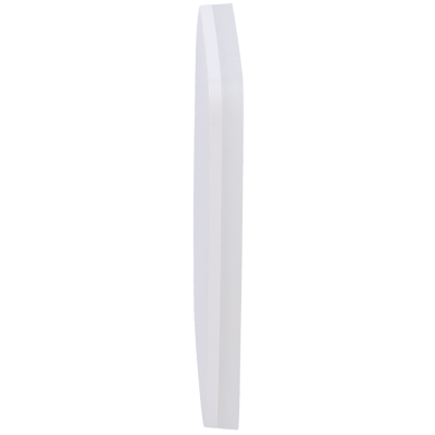 Objeto tubular branco com superfície lisa e arestas arredondadas