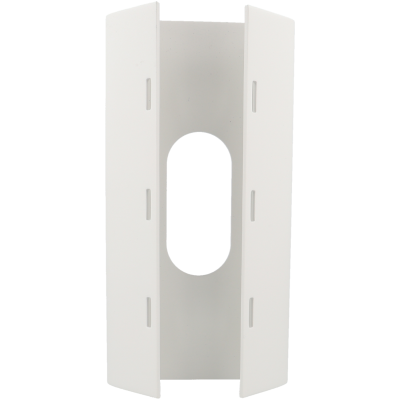 Estrutura protetora branca com recorte oval central