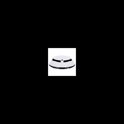 Capacete branco com visor preto e fundo branco