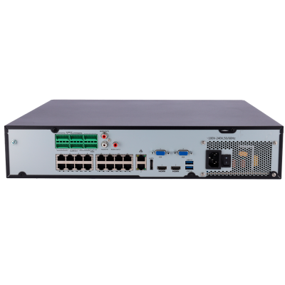 Dispositivo eletrónico com várias portas e ligações na parte traseira