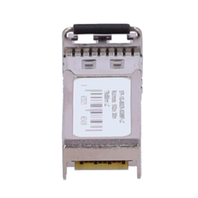 Conector óptico SFP de metal com etiqueta e código de barras