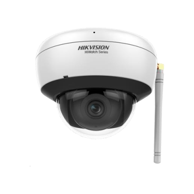 Câmara de vigilância branca Hikvision HiWatch Series com antena