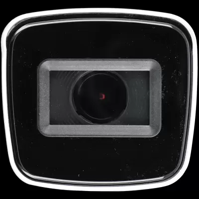 Scanner biométrico preto com lente circular e estrutura retangular arredondada