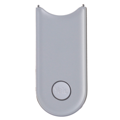 Capa cinzenta com marca Yale gravada