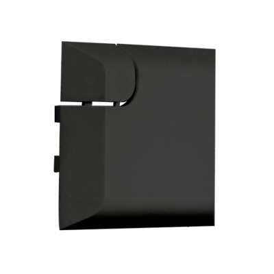 Adaptador de tomada ou carregador preto fosco retangular