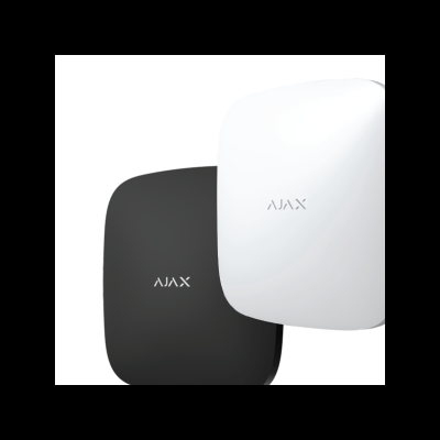 Dois dispositivos AJAX em preto e branco com design liso e cantos arredondados