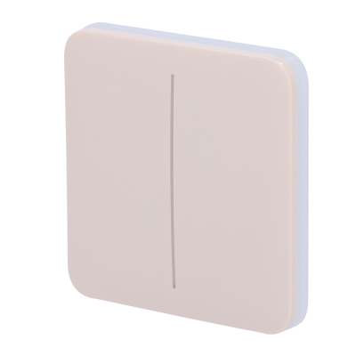 Interruptor de parede quadrado branco com linha vertical central